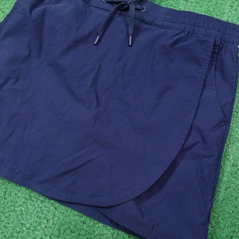 Eddie Bauer Skirt Womens Medium Blue Wrap Drawstring Outdoor Athletic Elastic - Picture 3 of 9